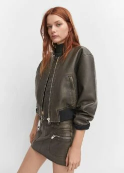 Veste Bomber Effet Usé -New Trendy Shop 57015138 30 D6