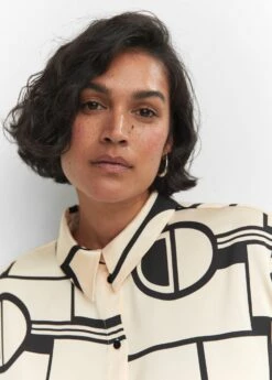 Chemise à Imprimé Géométrique -New Trendy Shop 57015792 99 D4