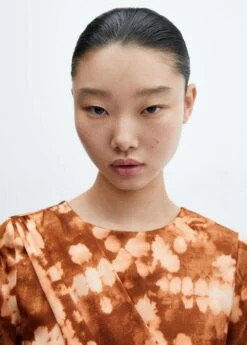 Robe Courte Drapée Tie And Dye -New Trendy Shop 57016026 30 D1