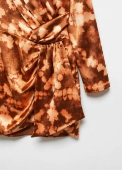 Robe Courte Drapée Tie And Dye -New Trendy Shop 57016026 30 D8