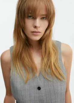 Gilet De Costume à Fines Rayures 8 Gilet De Costume à Fines Rayures -New Trendy Shop 57016027 91 D1