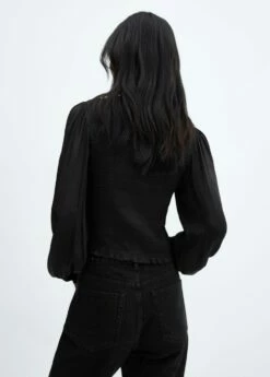 Blouse Froncée Satinée 8 Blouse Froncée Satinée -New Trendy Shop 57017115 99 R