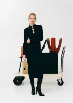 Robe Côtelée à Boutons -New Trendy Shop 57017756 99 D6