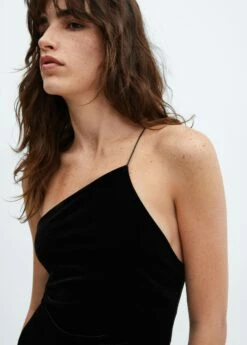 Robe Asymétrique Velours -New Trendy Shop 57019114 99 D1