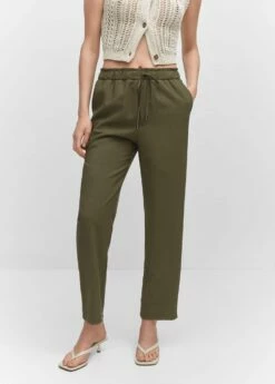 Pantalon Droit Fluide Nœud 31 Pantalon Droit Fluide Nœud -New Trendy Shop 57021176 37