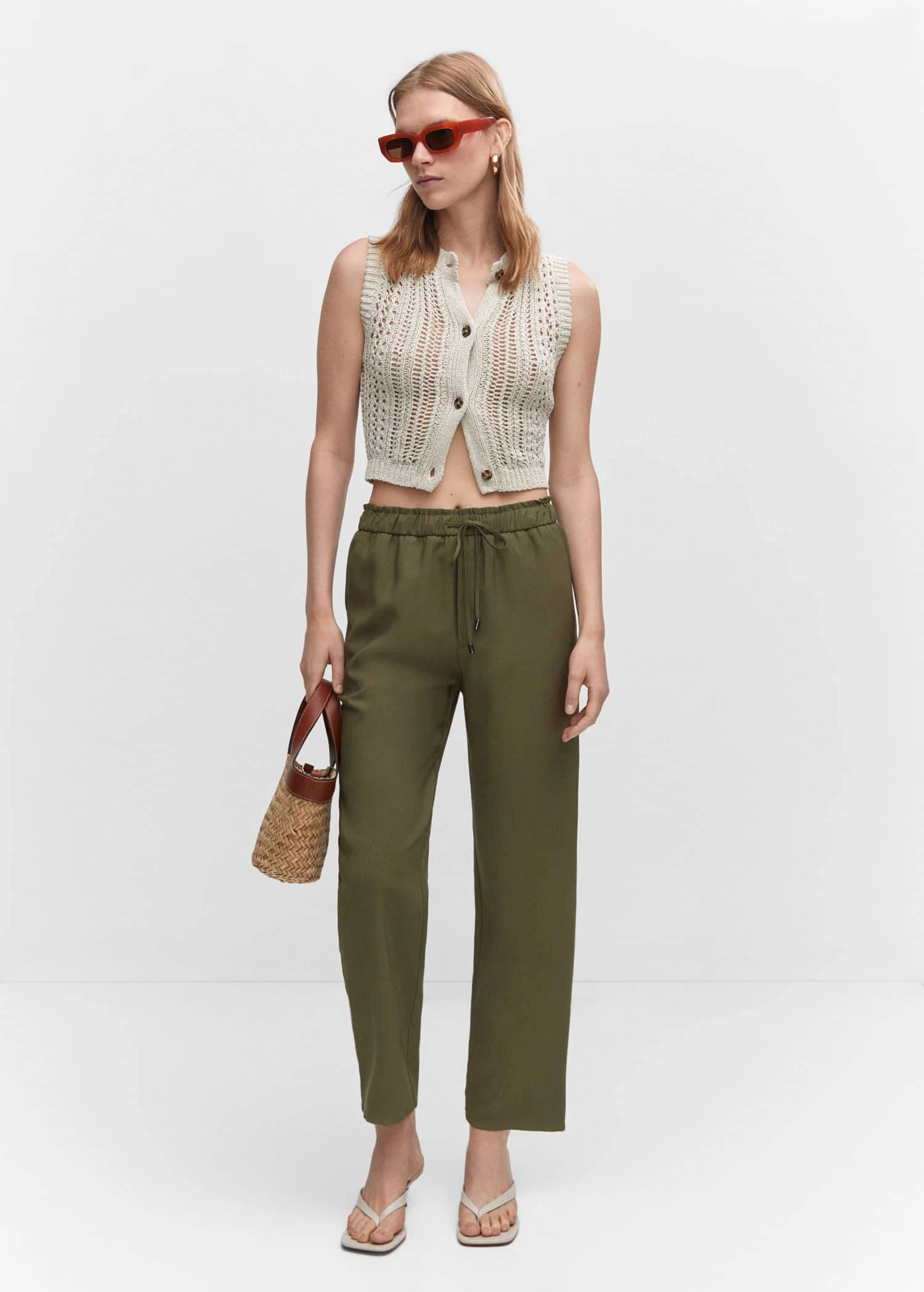 Pantalon Droit Fluide Nœud 13 Pantalon Droit Fluide Nœud – Image 13