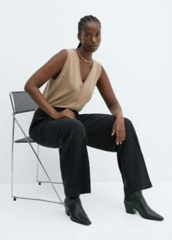 Pantalon Wideleg Taille Basse -New Trendy Shop 57023805 99 D4