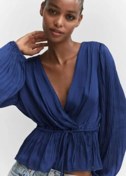 Blouse Cache-cœur Satinée -New Trendy Shop 57023808 57 D1