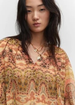 Blouse Imprimée Fermeture Nœud -New Trendy Shop 57023822 15 D1