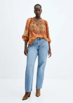 Blouse Imprimée Fermeture Nœud -New Trendy Shop 57023822 15 D3