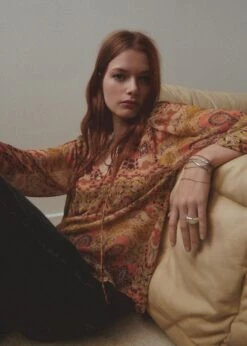 Blouse Imprimée Fermeture Nœud -New Trendy Shop 57023822 15 D6