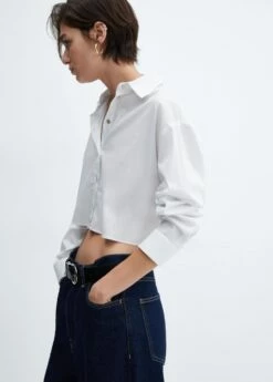 Chemise Coton Crop -New Trendy Shop 57024775 01 D2