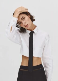 Chemise Coton Crop -New Trendy Shop 57024775 01 D6