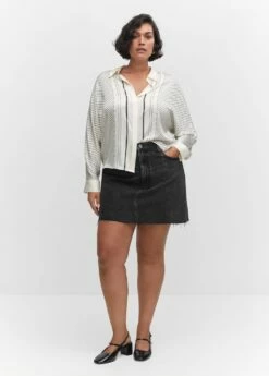 Chemise à Rayures Satinée -New Trendy Shop 57025791 02 D3