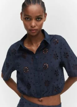 Chemise Brodée Crop -New Trendy Shop 57025794 56 D1