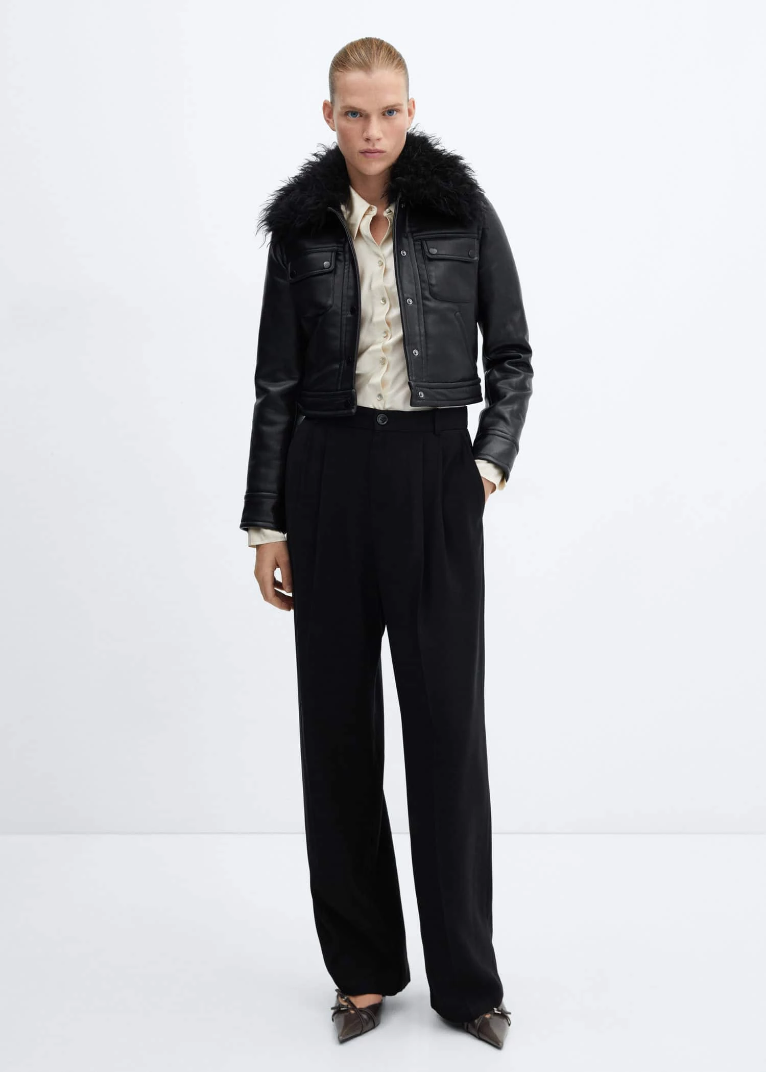 Veste Matelassée Col Fausse Fourrure 2 Veste Matelassée Col Fausse Fourrure – Image 2