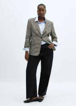 Veste Pied-de-poule Revers -New Trendy Shop 57025981 99 D5