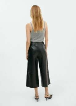 Pantalon Style Jupe-culotte Cuir Pinces 9 Pantalon Style Jupe-culotte Cuir Pinces -New Trendy Shop 57025988 99 R