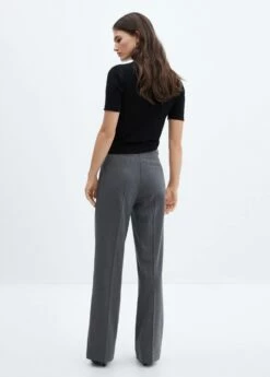 Pantalon Droit Bouton Latéral 32 Pantalon Droit Bouton Latéral -New Trendy Shop 57026727 92 R