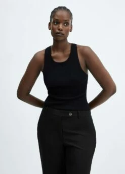 Pantalon Droit Bouton Latéral 26 Pantalon Droit Bouton Latéral -New Trendy Shop 57026727 99 D5