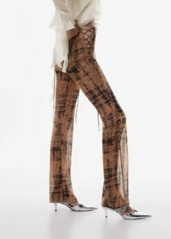 Pantalon Imprimé Semi-transparent