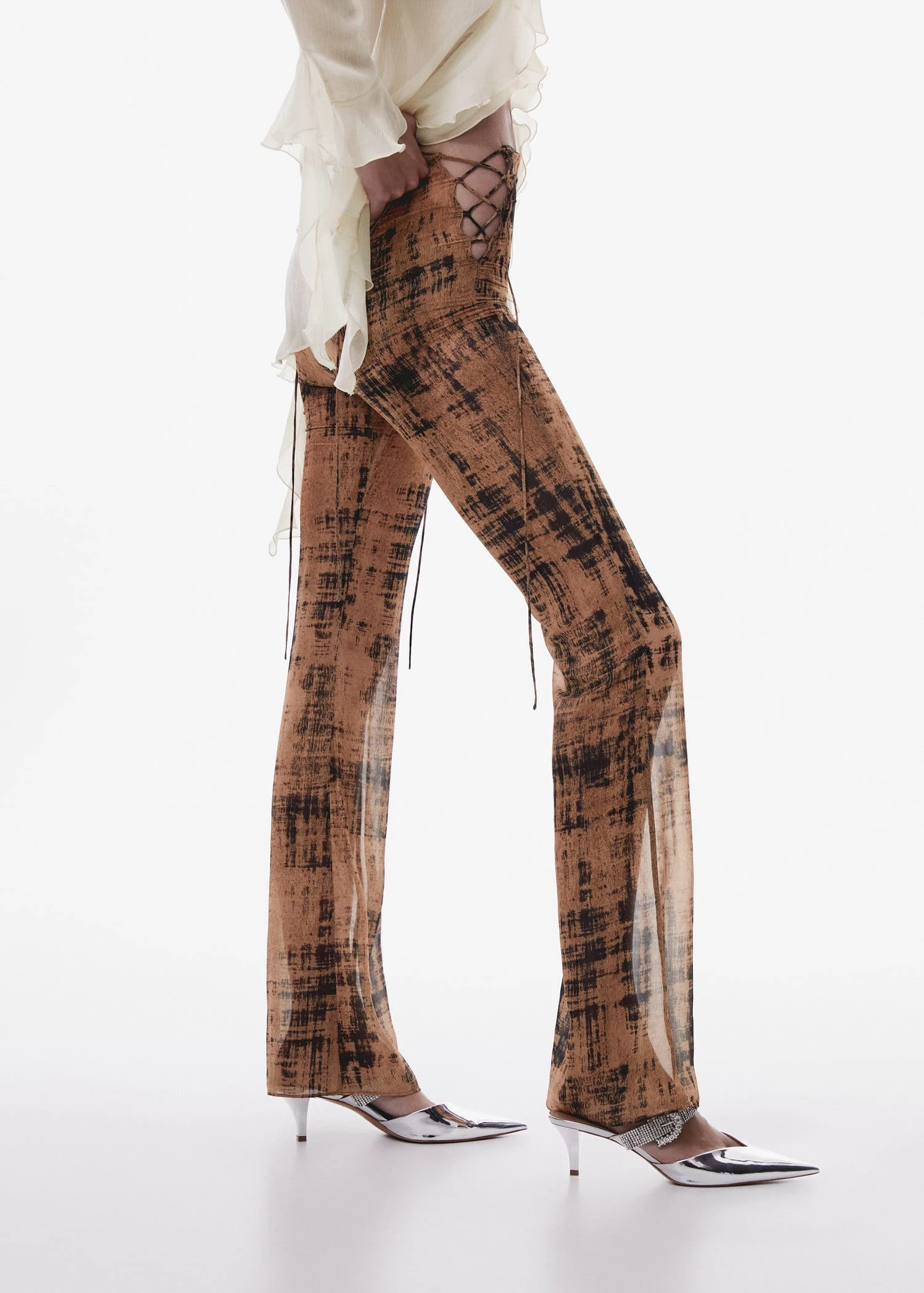 Pantalon Imprimé Semi-transparent 1 Pantalon Imprimé Semi-transparent