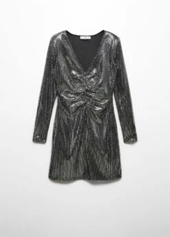 Robe Froncée Sequins -New Trendy Shop 57029105 PL B