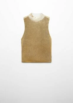 Top Métallisé Maille -New Trendy Shop 57029121 OR B