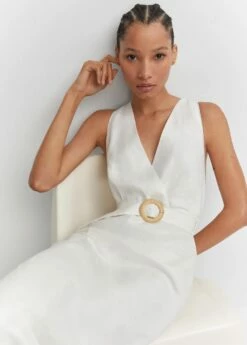 Robe Lin Ceinture 12 Robe Lin Ceinture -New Trendy Shop 57030004 02 D2