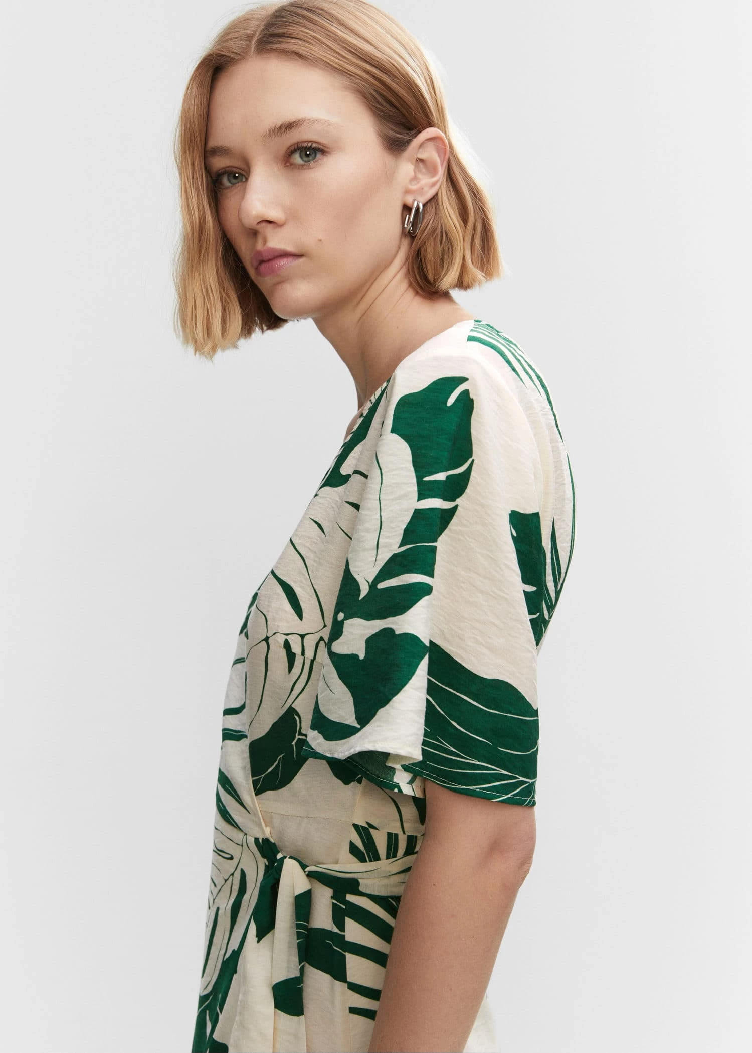 Robe Portefeuille Imprimée Volant 4 Robe Portefeuille Imprimée Volant – Image 4