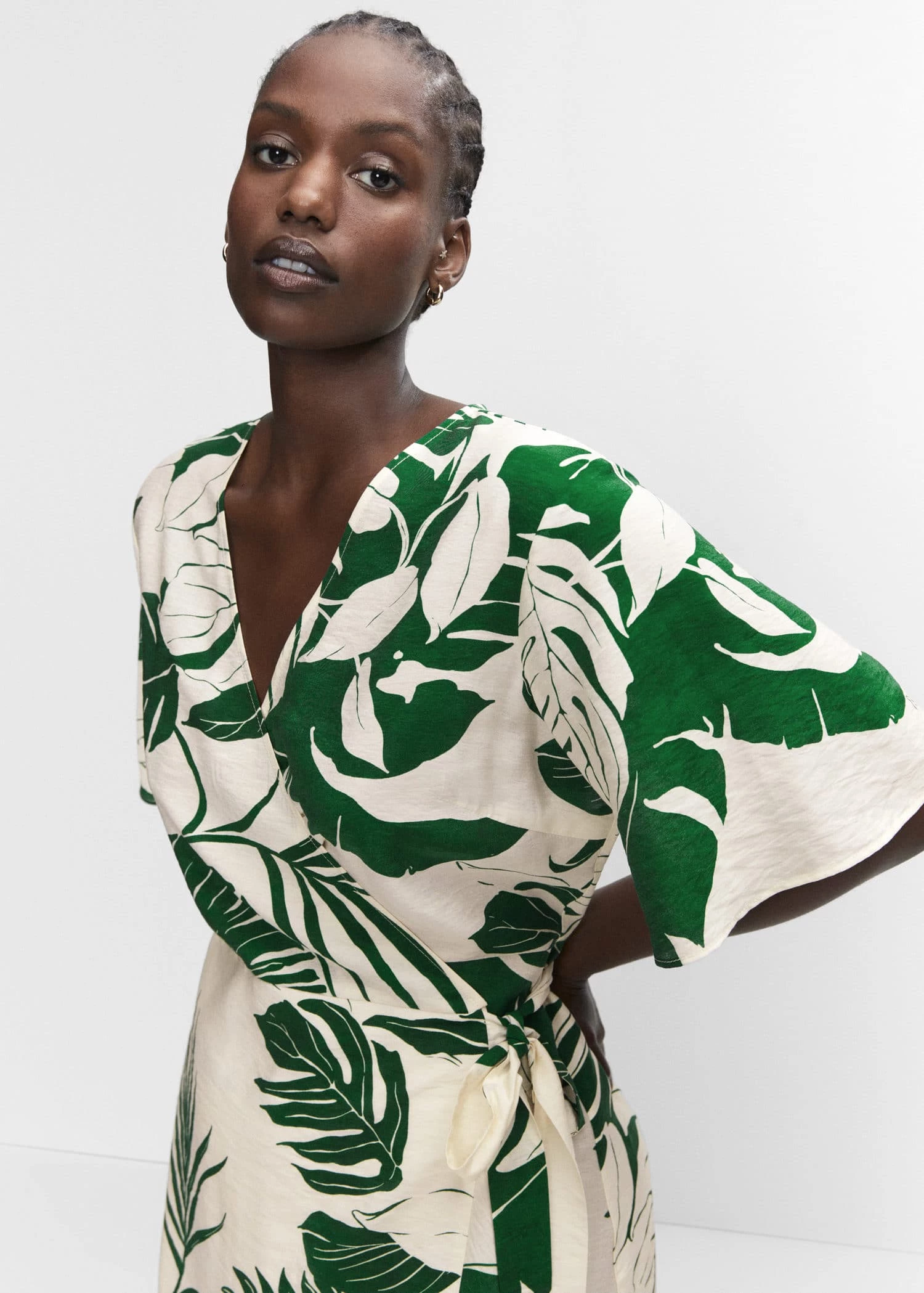 Robe Portefeuille Imprimée Volant 6 Robe Portefeuille Imprimée Volant – Image 6