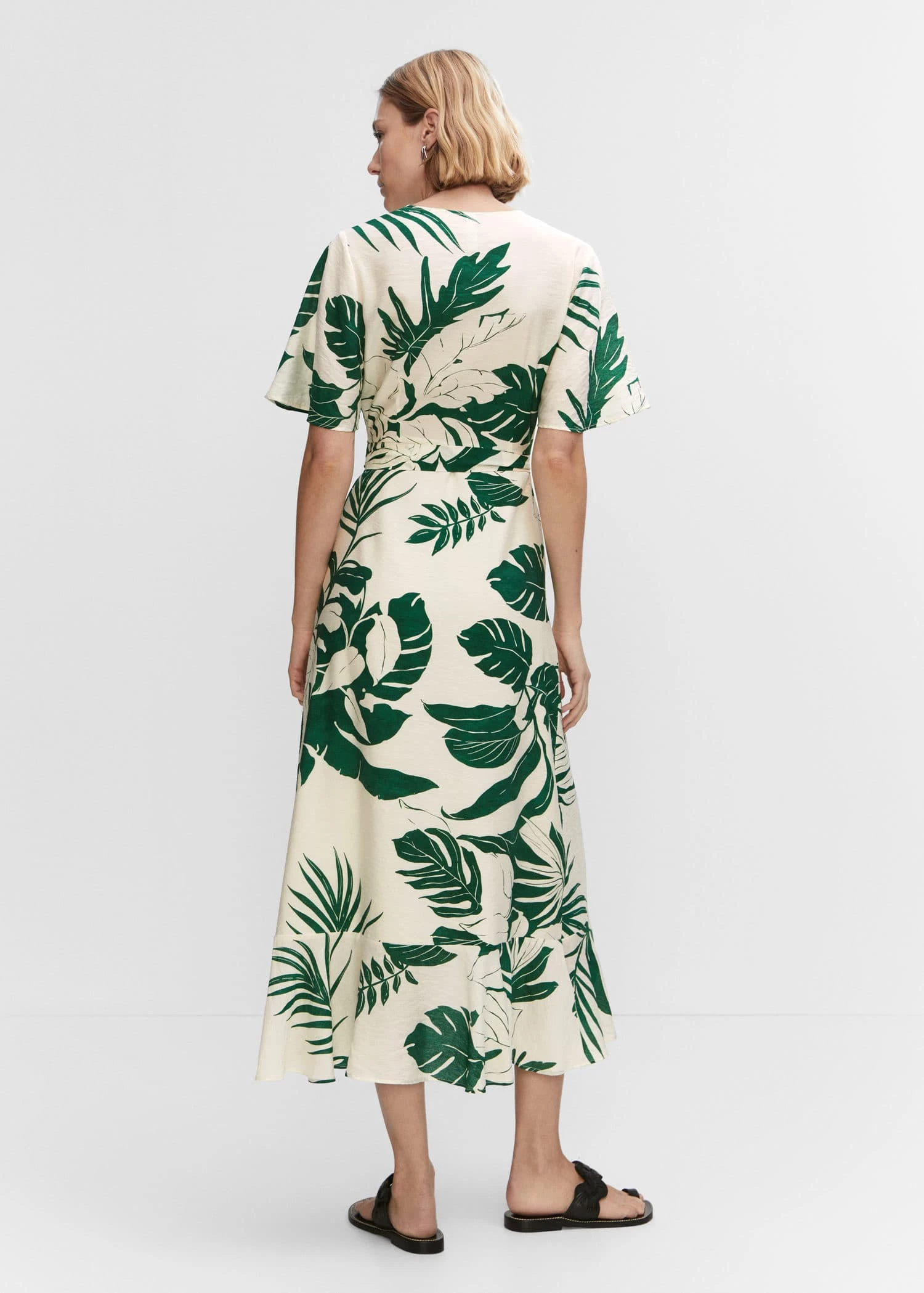 Robe Portefeuille Imprimée Volant 3 Robe Portefeuille Imprimée Volant – Image 3