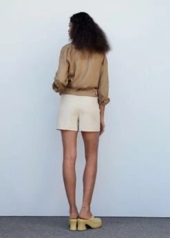 Short Taille Haute Lin -New Trendy Shop 57030259 06 R