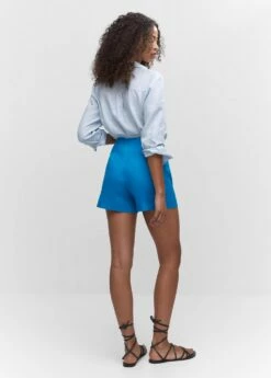 Short Taille Haute Lin -New Trendy Shop 57030259 46 R