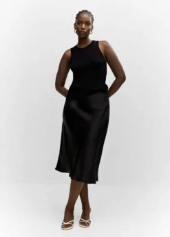 Jupe Midi Satinée 24 Jupe Midi Satinée -New Trendy Shop 57030409 99 D3