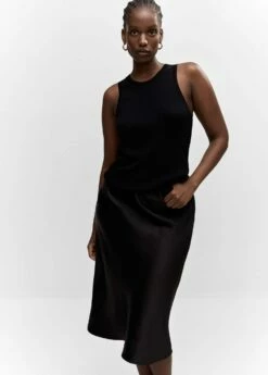 Jupe Midi Satinée 26 Jupe Midi Satinée -New Trendy Shop 57030409 99 D5