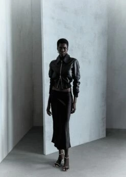 Jupe Midi Satinée 28 Jupe Midi Satinée -New Trendy Shop 57030409 99 D7