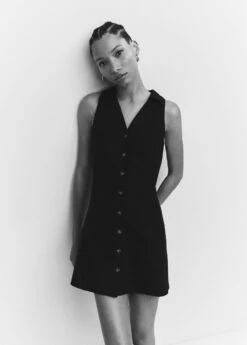 Robe Ramie Boutons 18 Robe Ramie Boutons -New Trendy Shop 57032885 99 D2