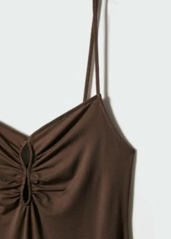 Robe Fendue Détails Froncés -New Trendy Shop 57032887 30 D8