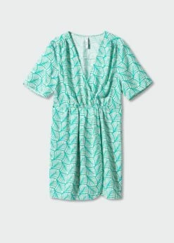 Robe Courte Cache-cœur Imprimée 25 Robe Courte Cache-cœur Imprimée -New Trendy Shop 57032890 46 B