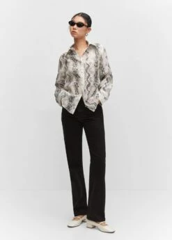 Chemise Lyocell En Imprimé Serpent -New Trendy Shop 57033820 02 99999999 01