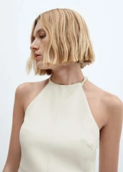 Robe Emmanchures Américaines Similicuir -New Trendy Shop 57034403 05 D1