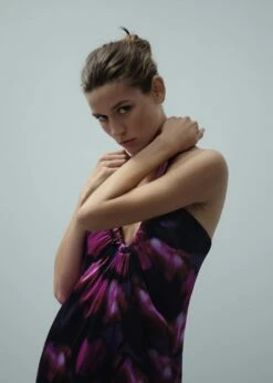 Robe Imprimée Soie Décolletée -New Trendy Shop 57035152 65 D1