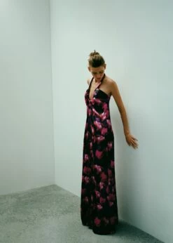 Robe Imprimée Soie Décolletée -New Trendy Shop 57035152 65 D6