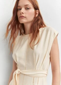 Robe Coutures Ceinture à Nouer -New Trendy Shop 57035790 02 D1