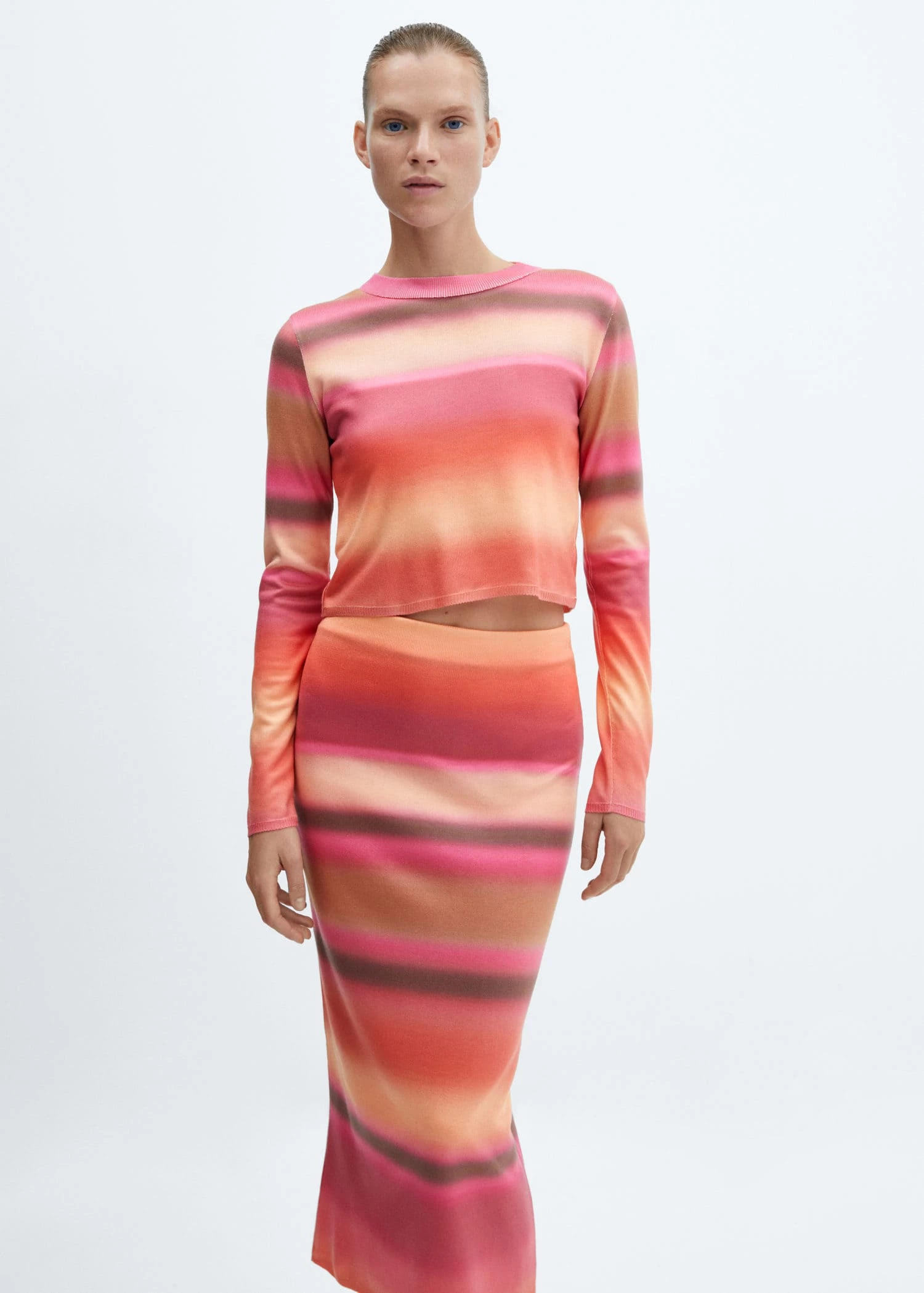 Jupe Maille Imprimée Dégradée 4 Jupe Maille Imprimée Dégradée – Image 4