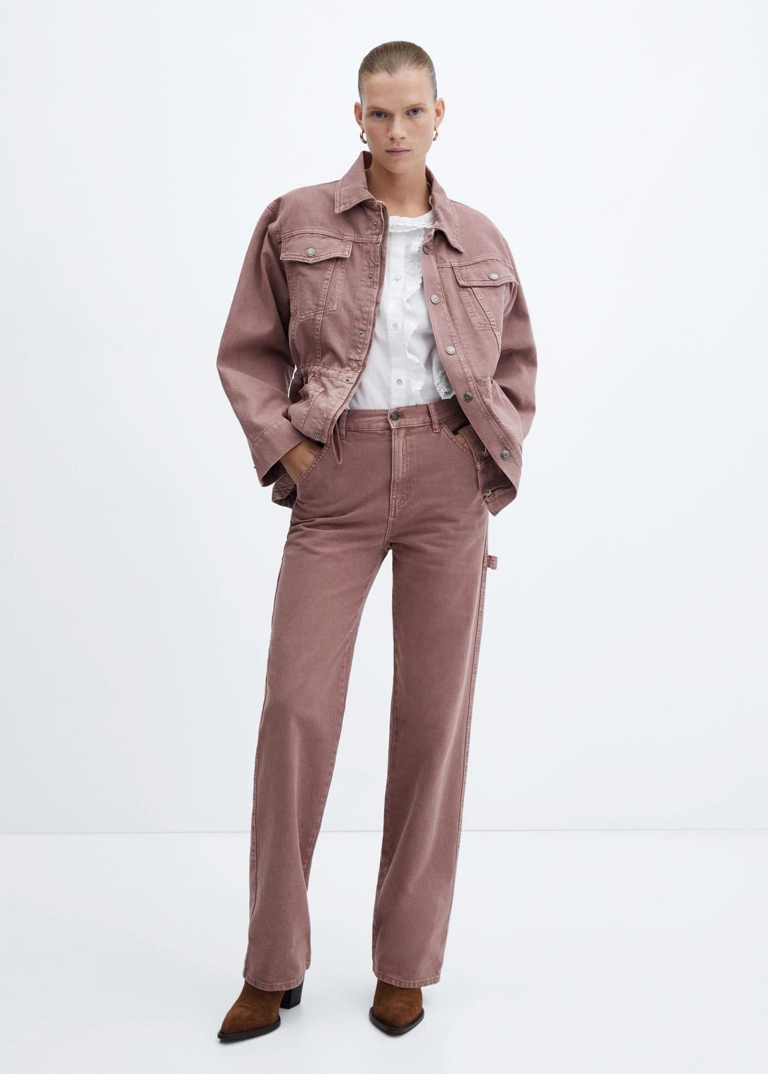 Blouson En Jean Cordon De Serrage 1 Blouson En Jean Cordon De Serrage