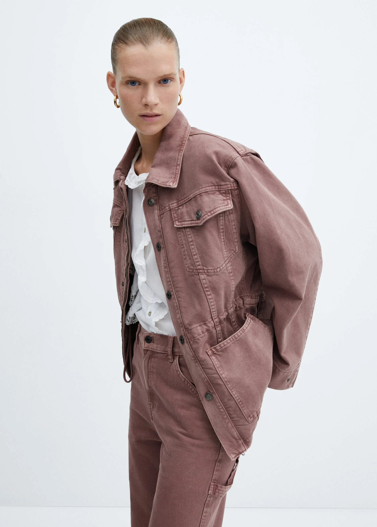 Blouson En Jean Cordon De Serrage 4 Blouson En Jean Cordon De Serrage – Image 4