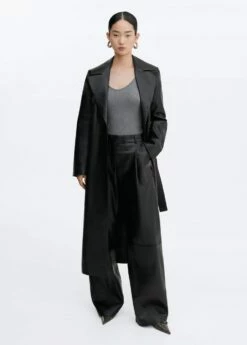 Pantalon Droit Cuir Taille Haute -New Trendy Shop 57035989 99 99999999 01