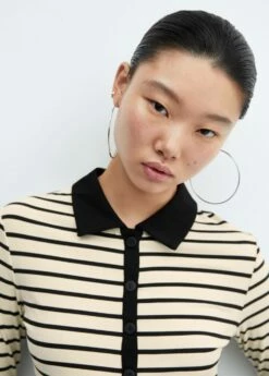 Chemise Rayures Maille Côtelée -New Trendy Shop 57035994 99 D1